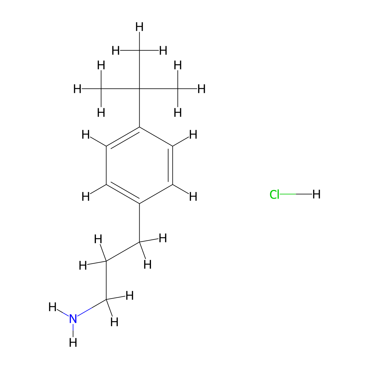 3-(4-Tert-butylphenyl)propan-1-amine hydrochloride molecular structure, CAS 1158352-09-0
