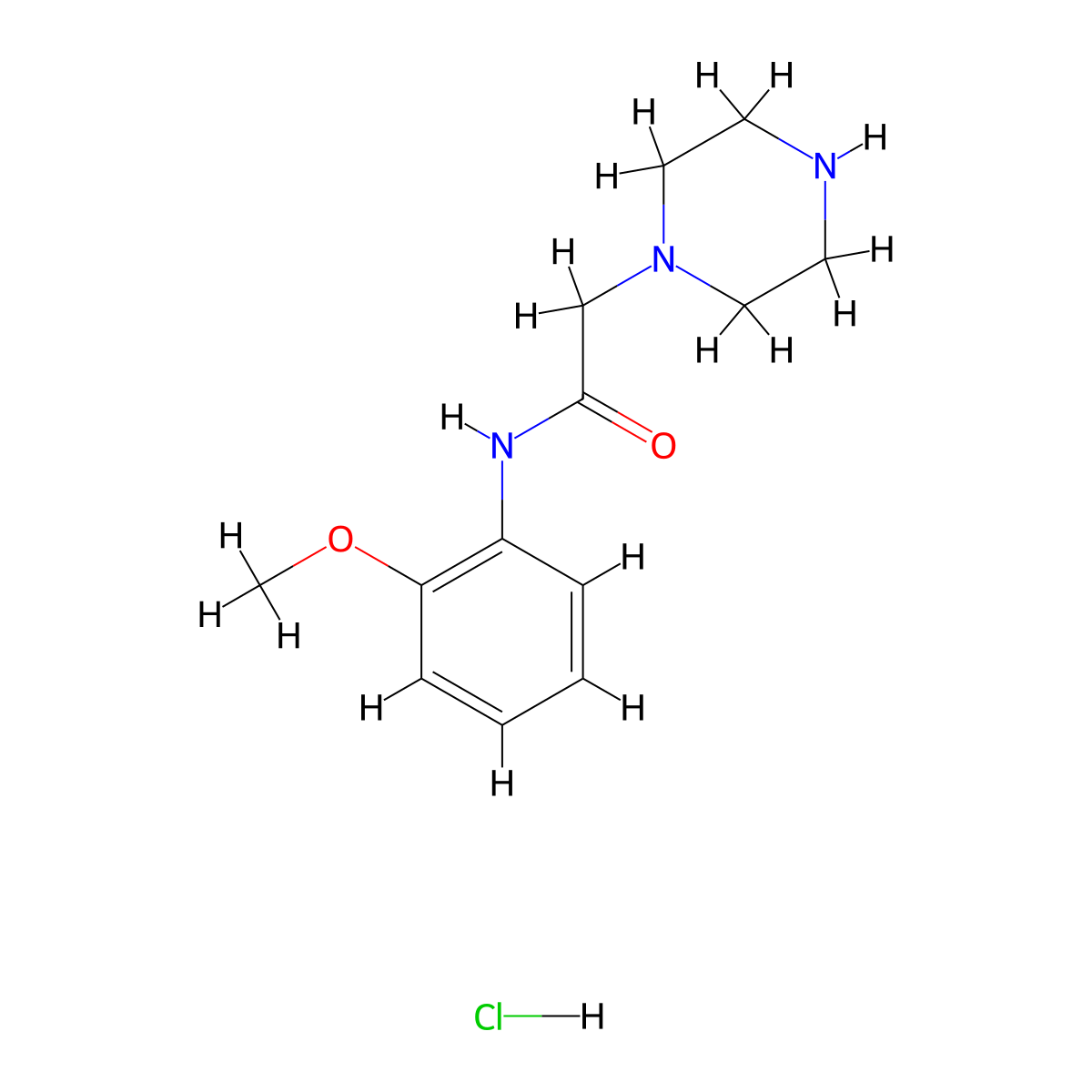N-(2-methoxyphenyl)-2-(piperazin-1-yl)acetamide hydrochloride molecular structure, CAS 1158358-15-6