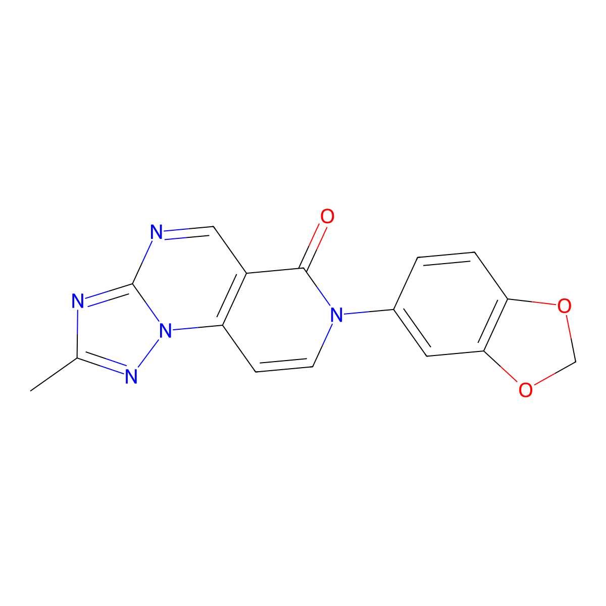 7-(1,3-benzodioxol-5-yl)-2-methylpyrido[3,4-e][1,2,4]triazolo[1,5-a]pyrimidin-6(7H)-one molecular structure, CAS 1158358-58-7