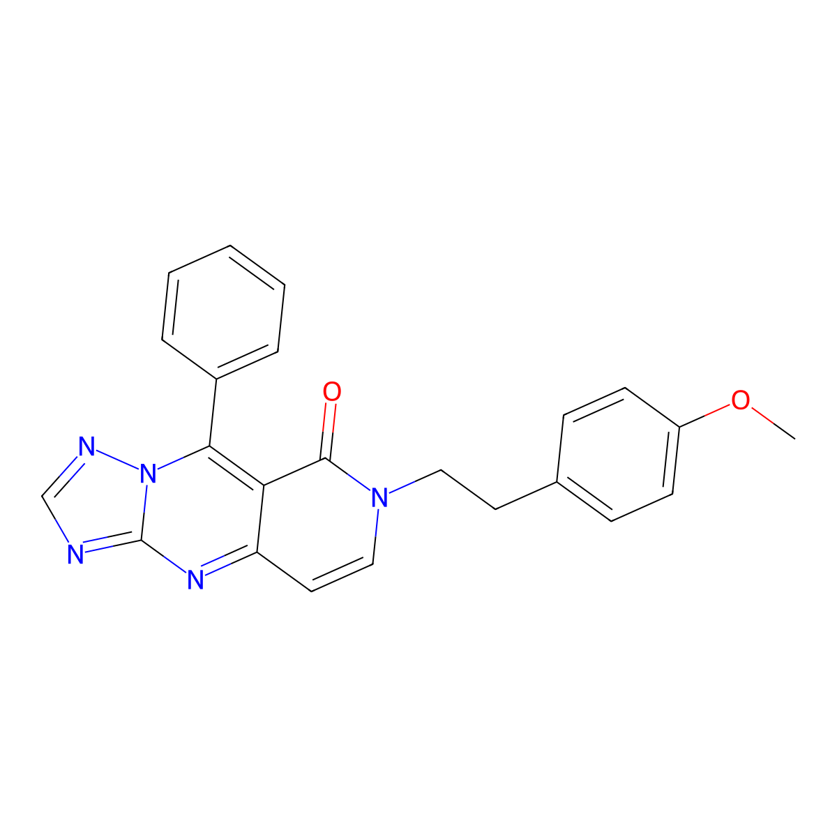7-[2-(4-methoxyphenyl)ethyl]-9-phenylpyrido[4,3-d][1,2,4]triazolo[1,5-a]pyrimidin-8(7H)-one molecular structure, CAS 1158358-62-3