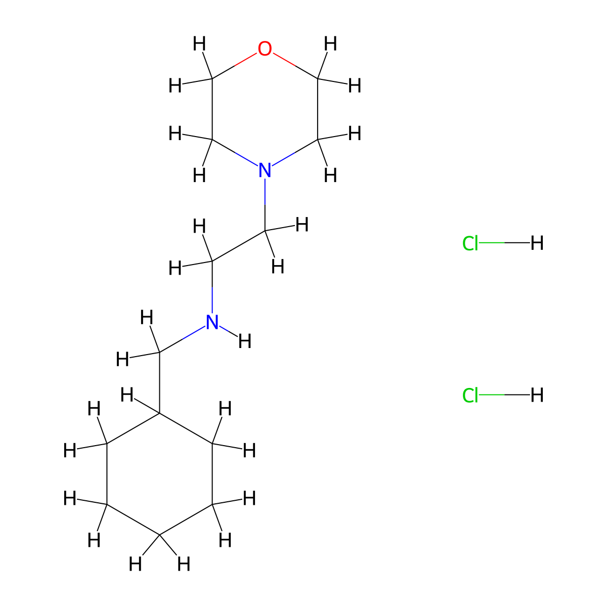 (Cyclohexylmethyl)[2-(morpholin-4-yl)ethyl]amine dihydrochloride molecular structure, CAS 1158359-97-7