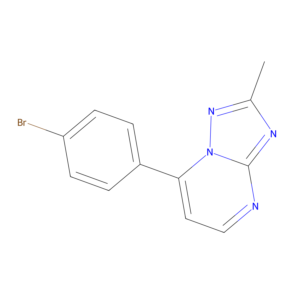 7-(4-Bromophenyl)-2-methyl[1,2,4]triazolo[1,5-a]pyrimidine molecular structure, CAS 1158360-61-2