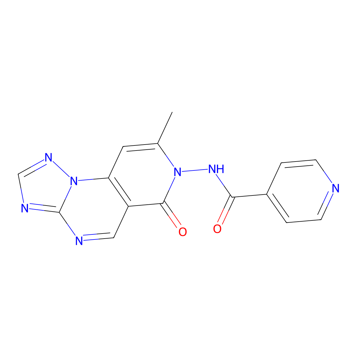 N-(8-methyl-6-oxopyrido[3,4-e][1,2,4]triazolo[1,5-a]pyrimidin-7(6H)-yl)isonicotinamide molecular structure, CAS 1158361-57-9