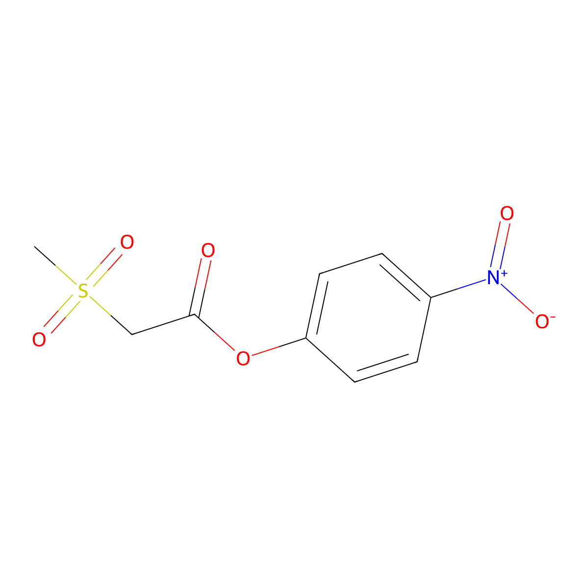 4-Nitrophenyl 2-(methylsulfonyl)acetate molecular structure, CAS 1158363-70-2