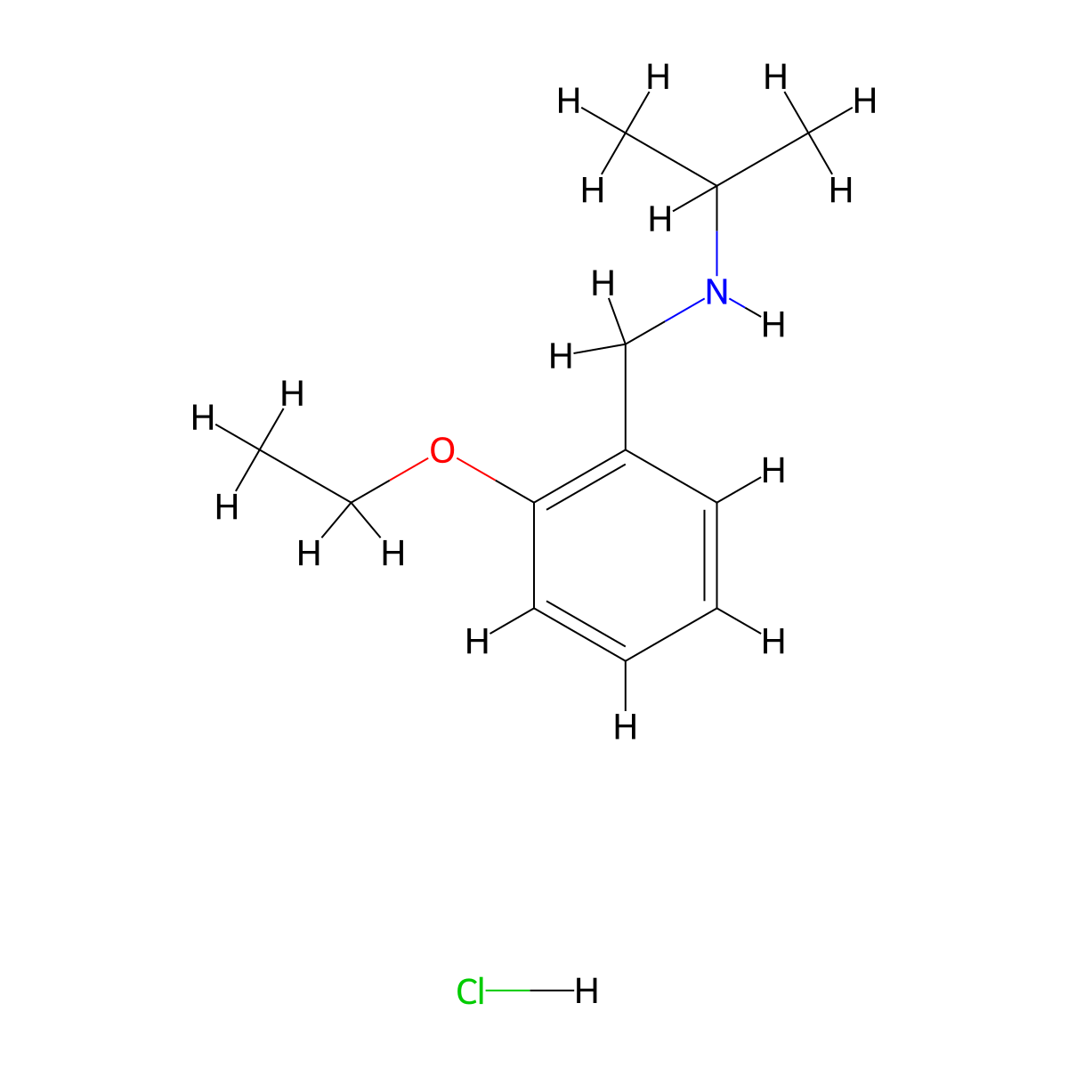 [(2-Ethoxyphenyl)methyl](propan-2-yl)amine hydrochloride molecular structure, CAS 1158366-13-2