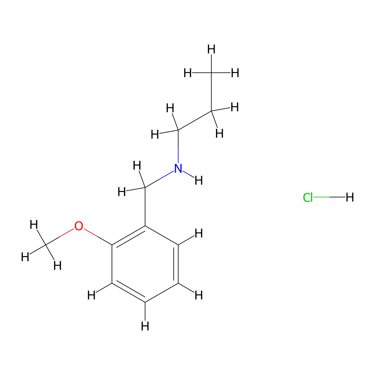 [(2-Methoxyphenyl)methyl](propyl)amine hydrochloride molecular structure, CAS 1158367-01-1