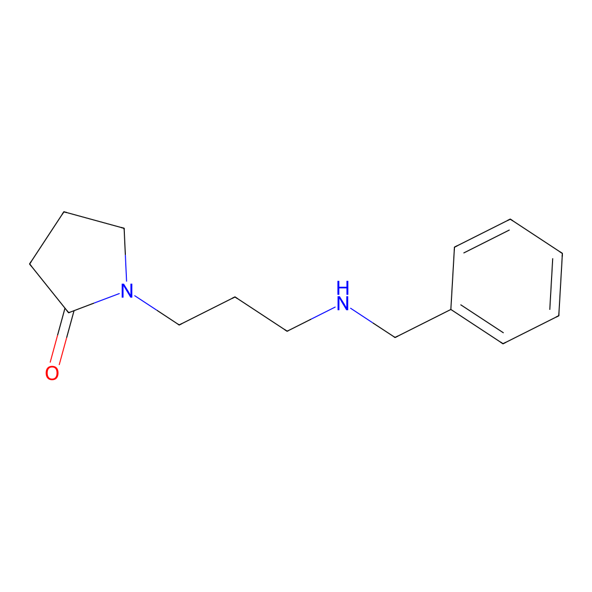 1-[3-(Benzylamino)propyl]pyrrolidin-2-one molecular structure, CAS 1158368-02-5