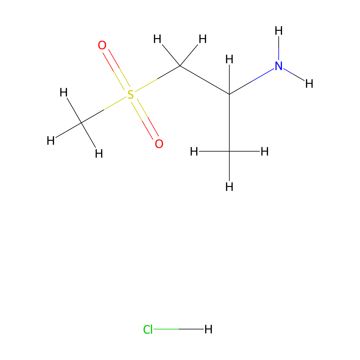 1-Methanesulfonylpropan-2-amine hydrochloride molecular structure, CAS 1158368-07-0