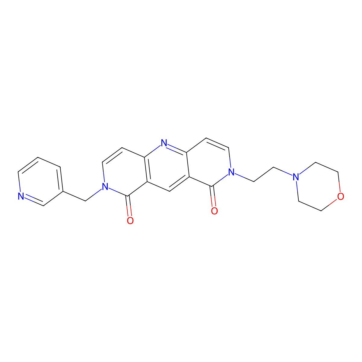 2-(2-morpholinoethyl)-8-(3-pyridylmethyl)pyrido[4,3-b][1,6]naphthyridine-1,9(2H,8H)-dione molecular structure, CAS 1158368-92-3