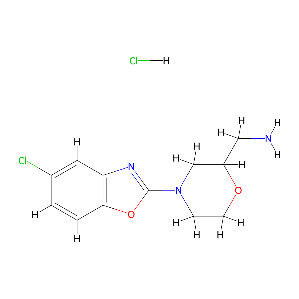 [4-(5-Chloro-1,3-benzoxazol-2-yl)morpholin-2-yl]-methylamine hydrochloride molecular structure, CAS 1158369-72-2