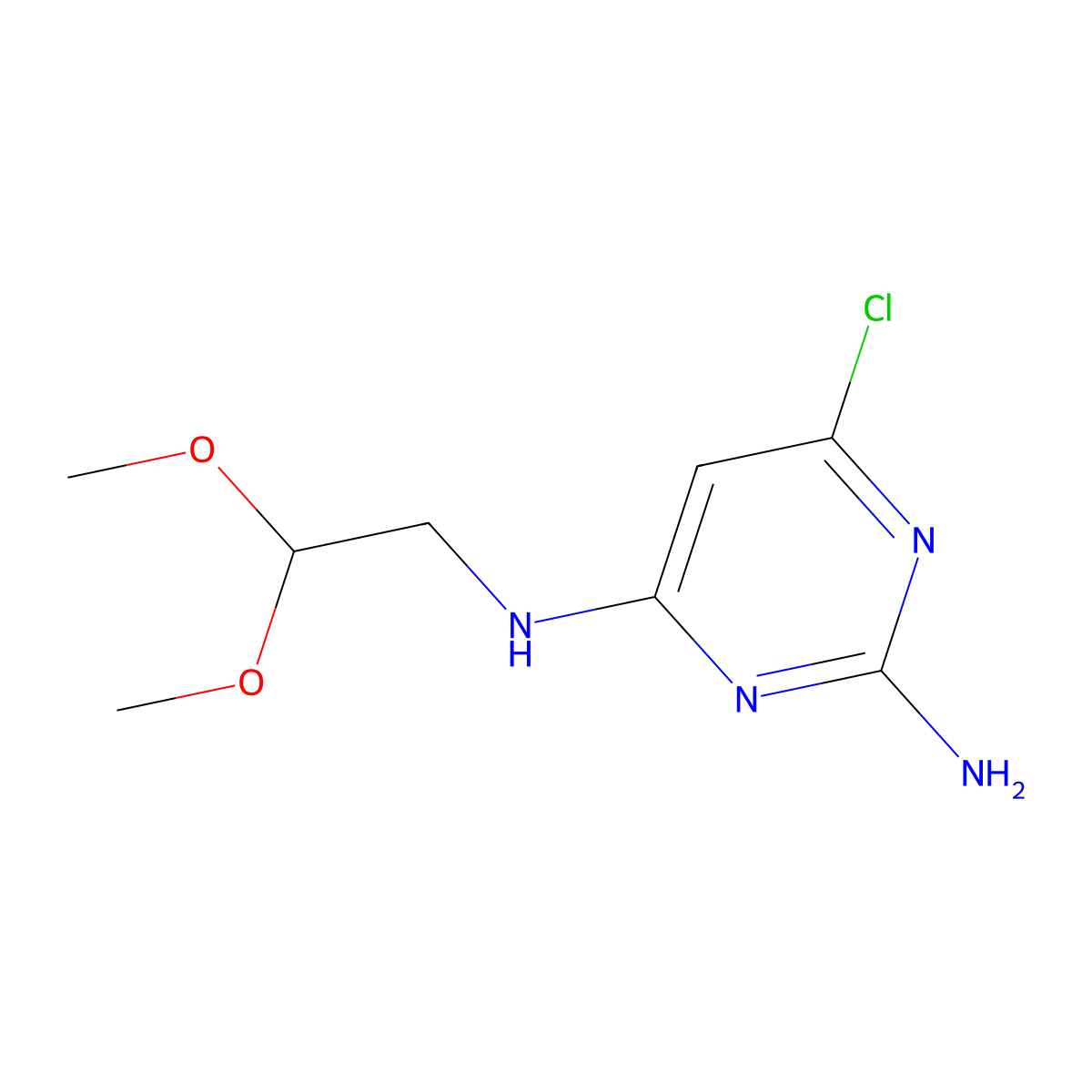 6-Chloro-N4-(2,2-dimethoxyethyl)pyrimidine-2,4-diamine molecular structure, CAS 1158371-86-8