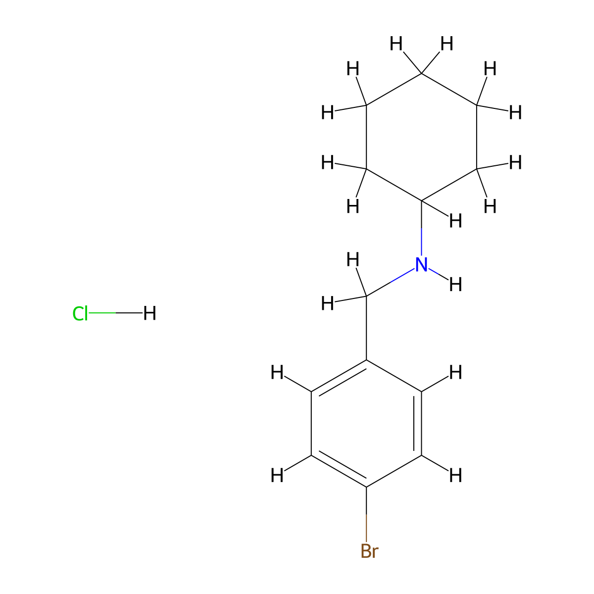 N-(4-Bromobenzyl)cyclohexanamine hydrochloride molecular structure, CAS 1158371-88-0