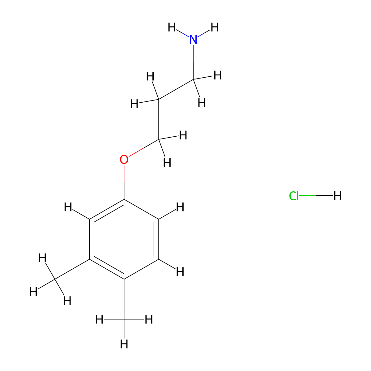 3-(3,4-Dimethylphenoxy)propan-1-amine hydrochloride molecular structure, CAS 1158374-23-2