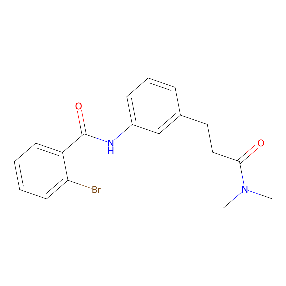 2-bromo-N-{3-[3-(dimethylamino)-3-oxopropyl]phenyl}benzamide molecular structure, CAS 1158374-43-6