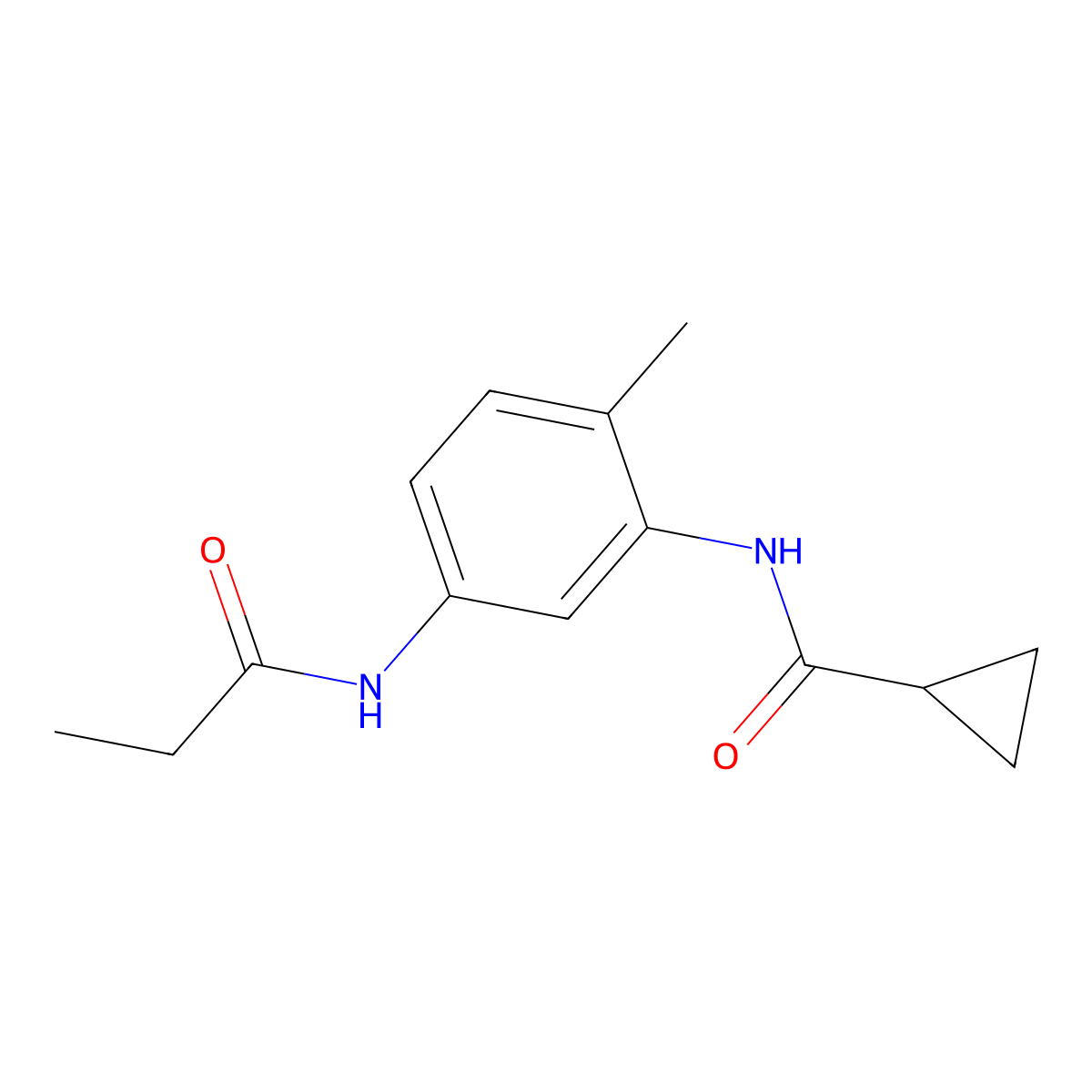 N-[2-methyl-5-(propanoylamino)phenyl]cyclopropanecarboxamide molecular structure, CAS 1158375-61-1