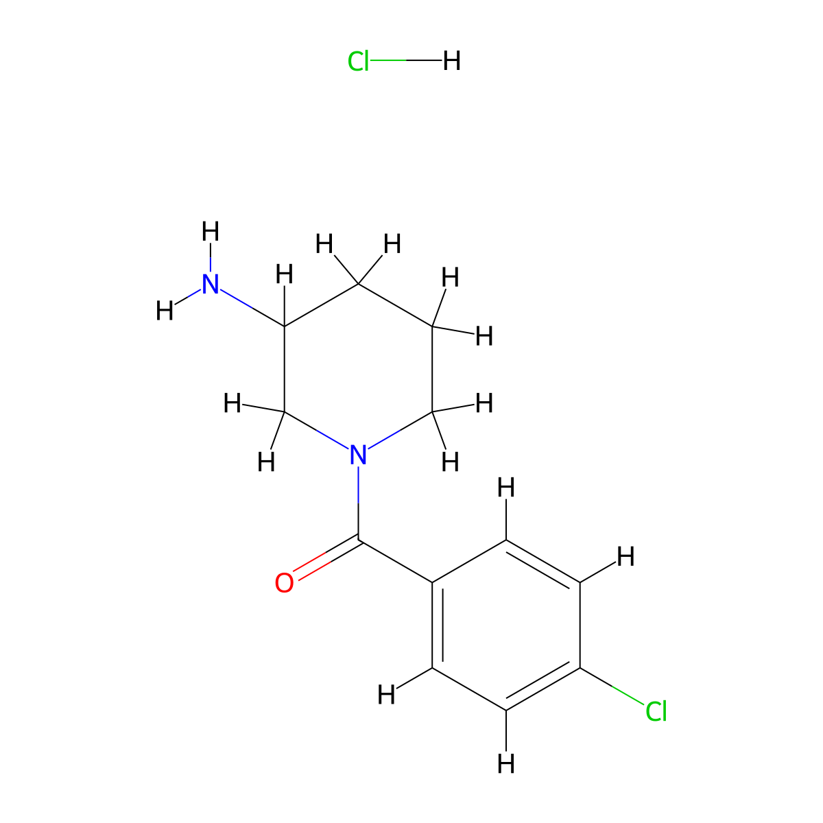 1-(4-Chlorobenzoyl)piperidin-3-amine hydrochloride molecular structure, CAS 1158378-96-1
