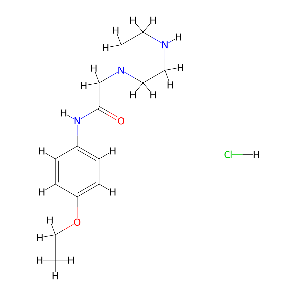 N-(4-ethoxyphenyl)-2-(piperazin-1-yl)acetamide hydrochloride molecular structure, CAS 1158382-01-4