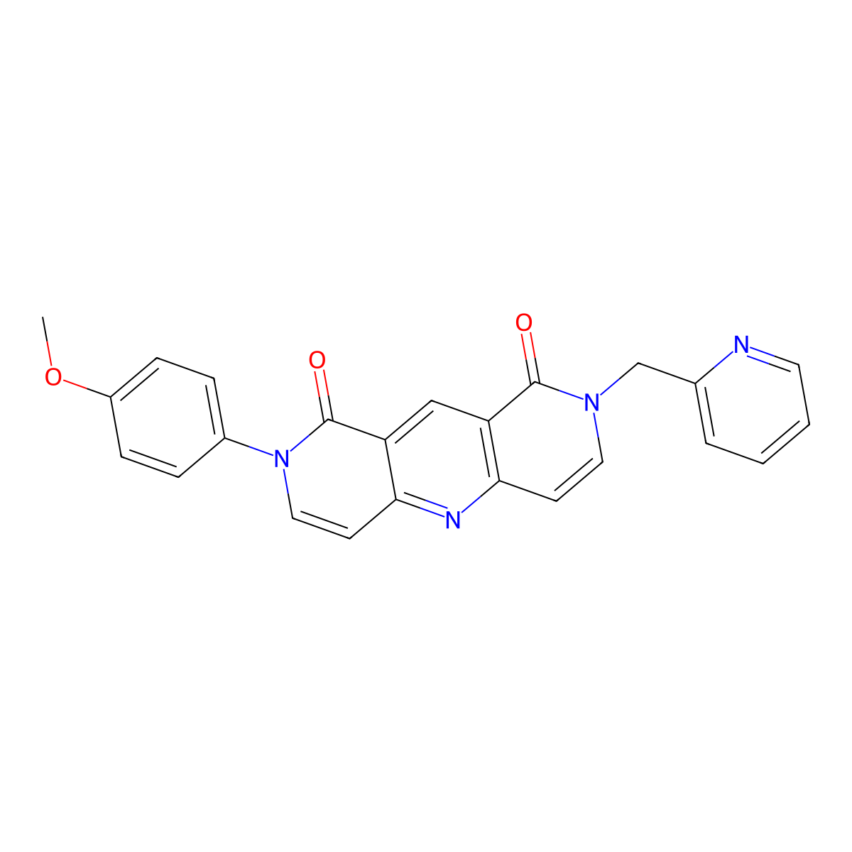 2-(4-methoxyphenyl)-8-(2-pyridylmethyl)pyrido[4,3-b][1,6]naphthyridine-1,9(2H,8H)-dione molecular structure, CAS 1158383-23-3