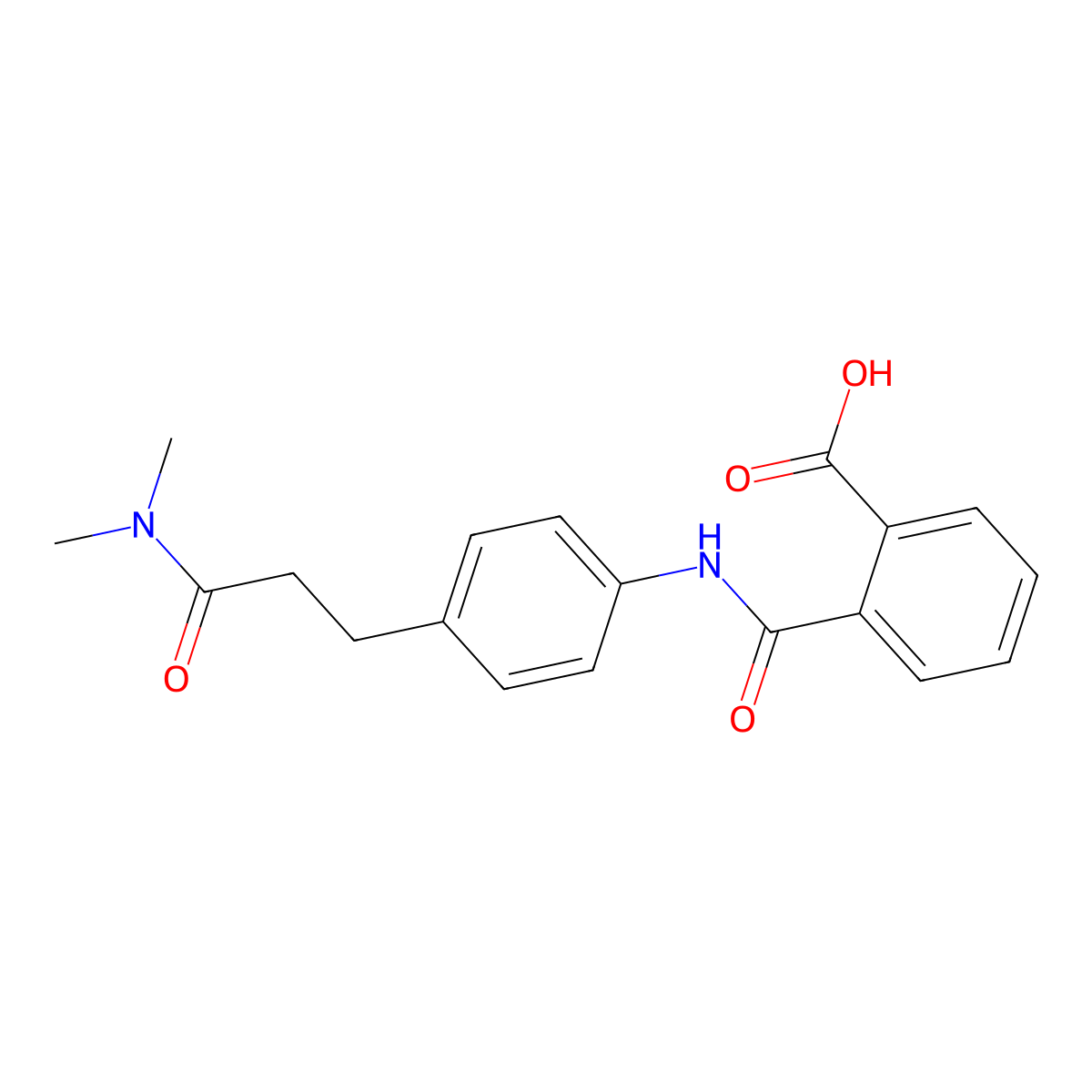 2-((4-(3-(Dimethylamino)-3-oxopropyl)phenyl)carbamoyl)benzoic acid molecular structure, CAS 1158384-22-5