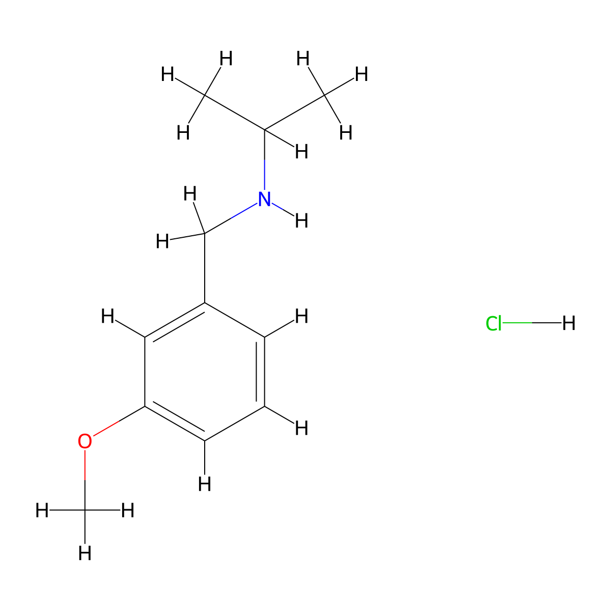 [(3-Methoxyphenyl)methyl](propan-2-yl)amine hydrochloride molecular structure, CAS 1158384-24-7