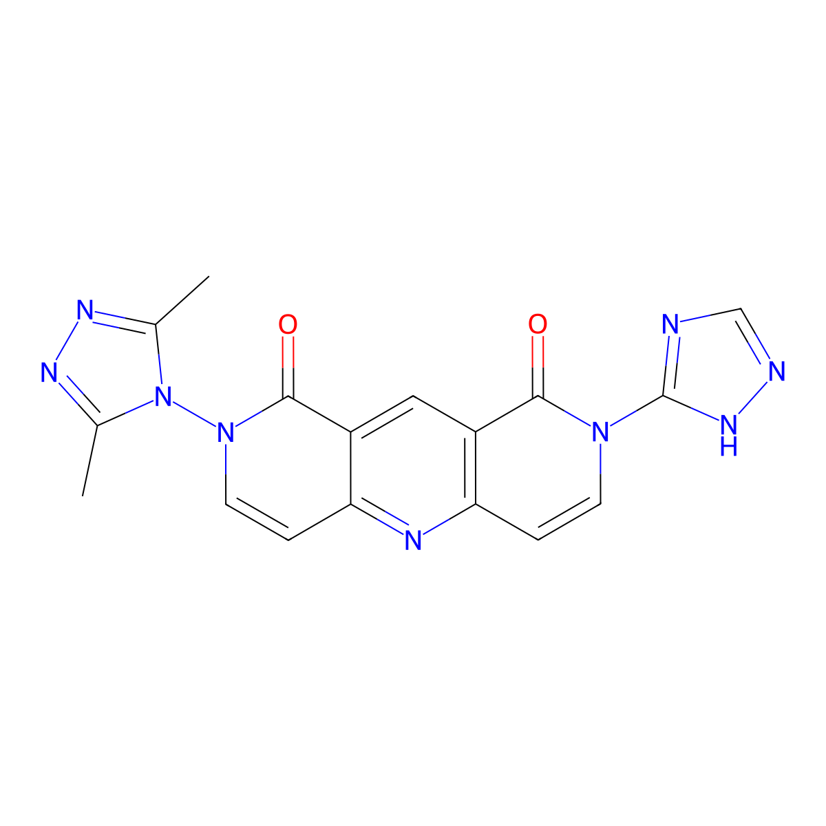 2-(3,5-dimethyl-4H-1,2,4-triazol-4-yl)-8-(1H-1,2,4-triazol-5-yl)pyrido[4,3-b][1,6]naphthyridine-1,9(2H,8H)-dione molecular structure, CAS 1158396-92-9