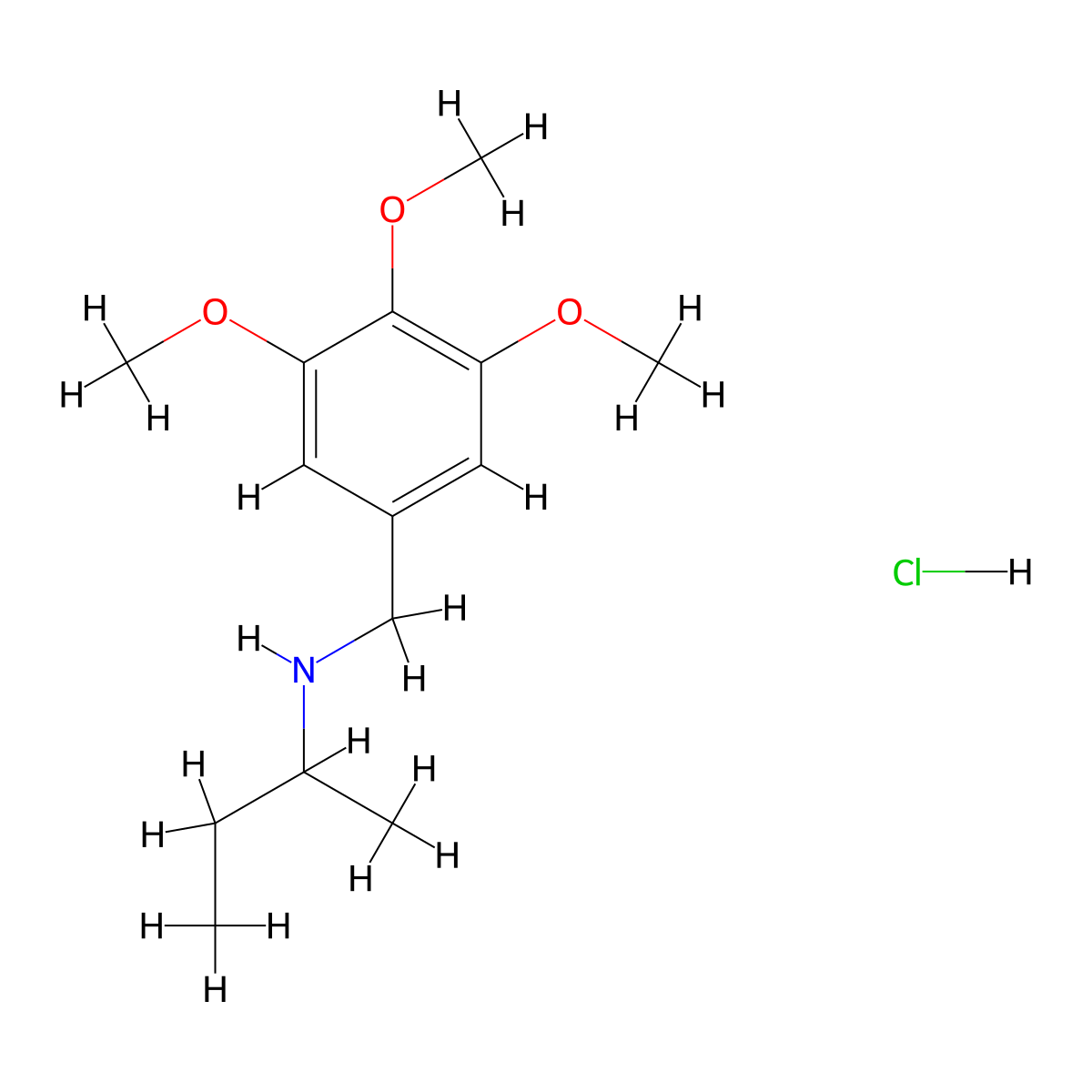 (Butan-2-yl)[(3,4,5-trimethoxyphenyl)methyl]amine hydrochloride molecular structure, CAS 1158397-33-1