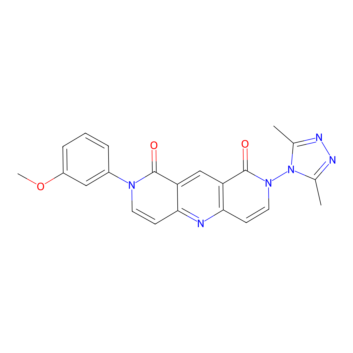 2-(3,5-dimethyl-4H-1,2,4-triazol-4-yl)-8-(3-methoxyphenyl)pyrido[4,3-b][1,6]naphthyridine-1,9(2H,8H)-dione molecular structure, CAS 1158399-41-7