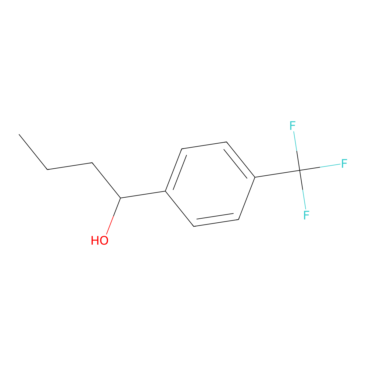1-(4-(Trifluoromethyl)phenyl)butan-1-ol molecular structure, CAS 115840-05-6