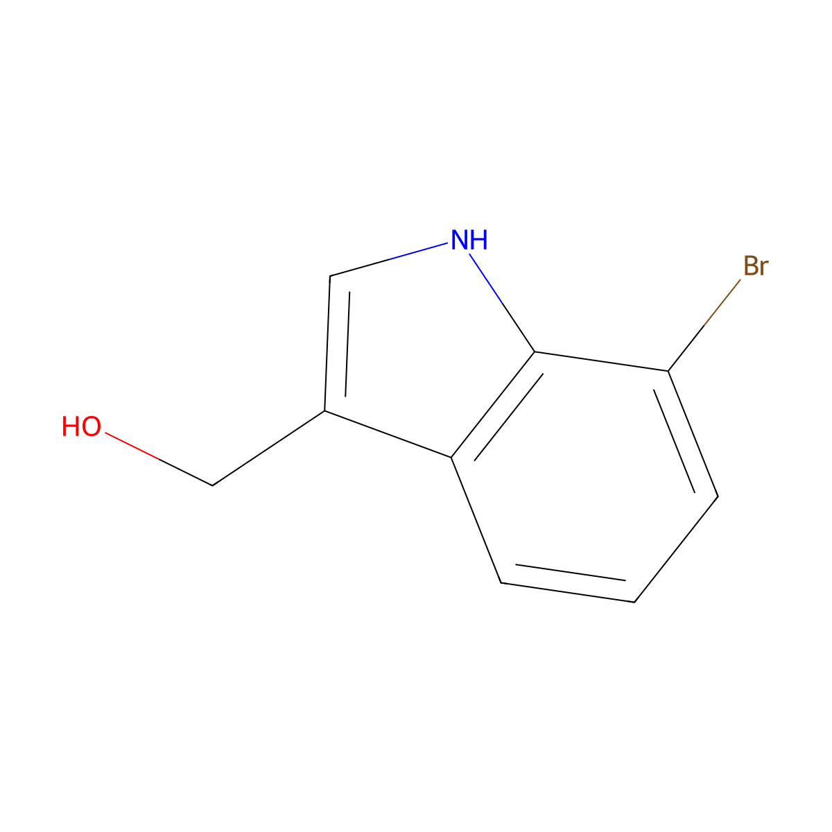 (7-bromo-1H-indol-3-yl)methanol molecular structure, CAS 1158402-48-2