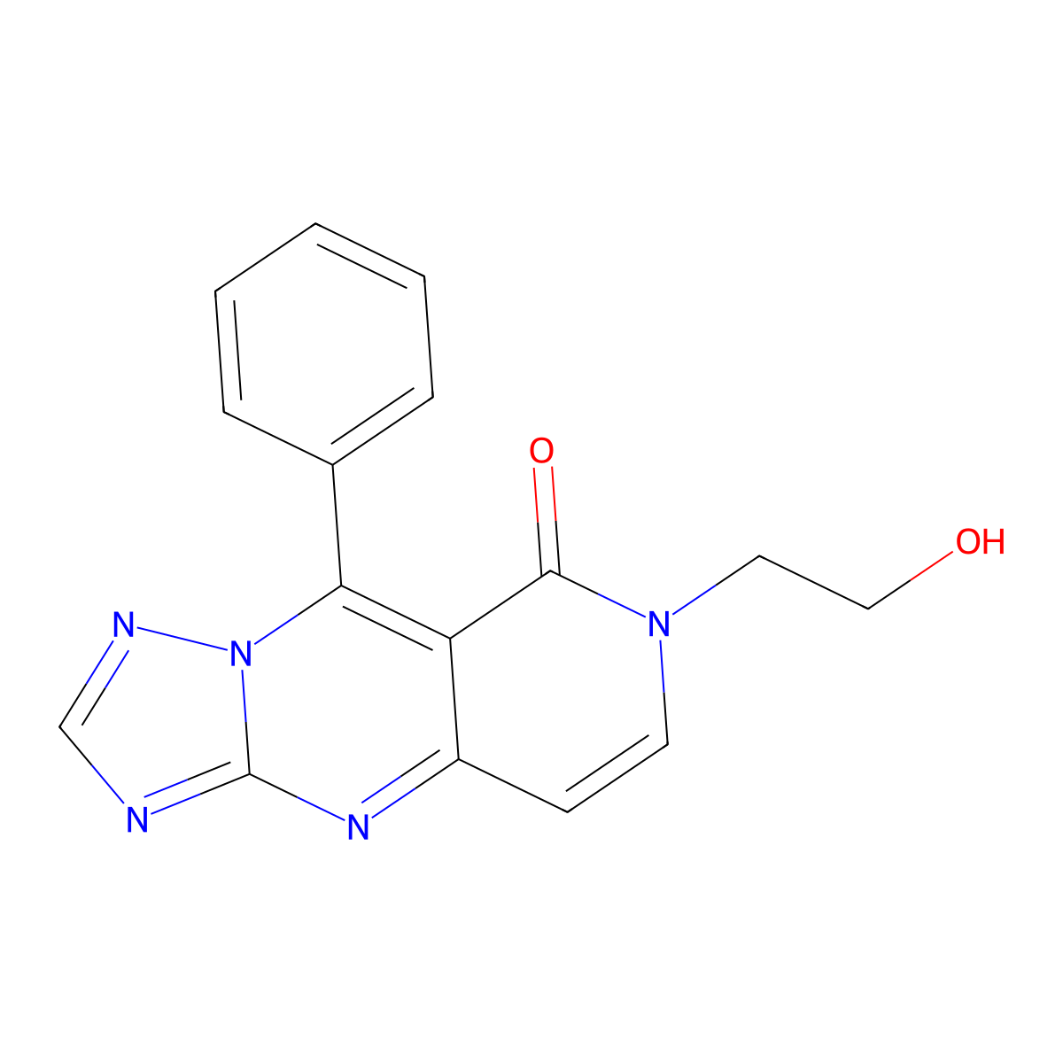 7-(2-hydroxyethyl)-9-phenylpyrido[4,3-d][1,2,4]triazolo[1,5-a]pyrimidin-8(7H)-one molecular structure, CAS 1158403-10-1