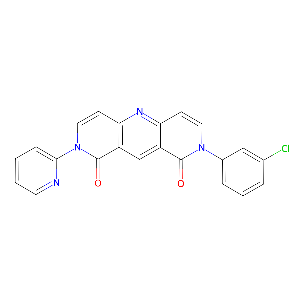 2-(3-chlorophenyl)-8-(pyridin-2-yl)pyrido[4,3-b][1,6]naphthyridine-1,9(2H,8H)-dione molecular structure, CAS 1158403-17-8