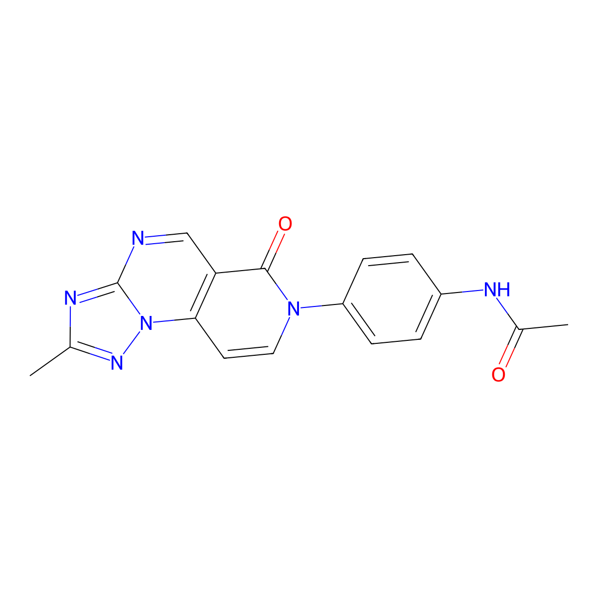 N-[4-(2-methyl-6-oxopyrido[3,4-e][1,2,4]triazolo[1,5-a]pyrimidin-7(6H)-yl)phenyl]acetamide molecular structure, CAS 1158403-19-0