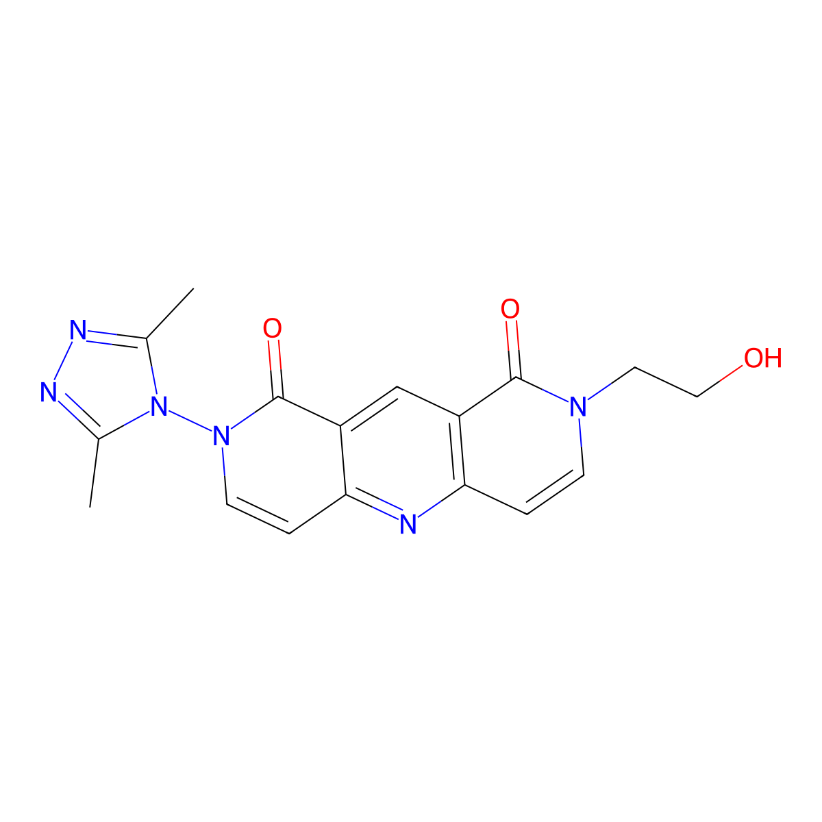 2-(3,5-dimethyl-4H-1,2,4-triazol-4-yl)-8-(2-hydroxyethyl)pyrido[4,3-b][1,6]naphthyridine-1,9(2H,8H)-dione molecular structure, CAS 1158403-44-1