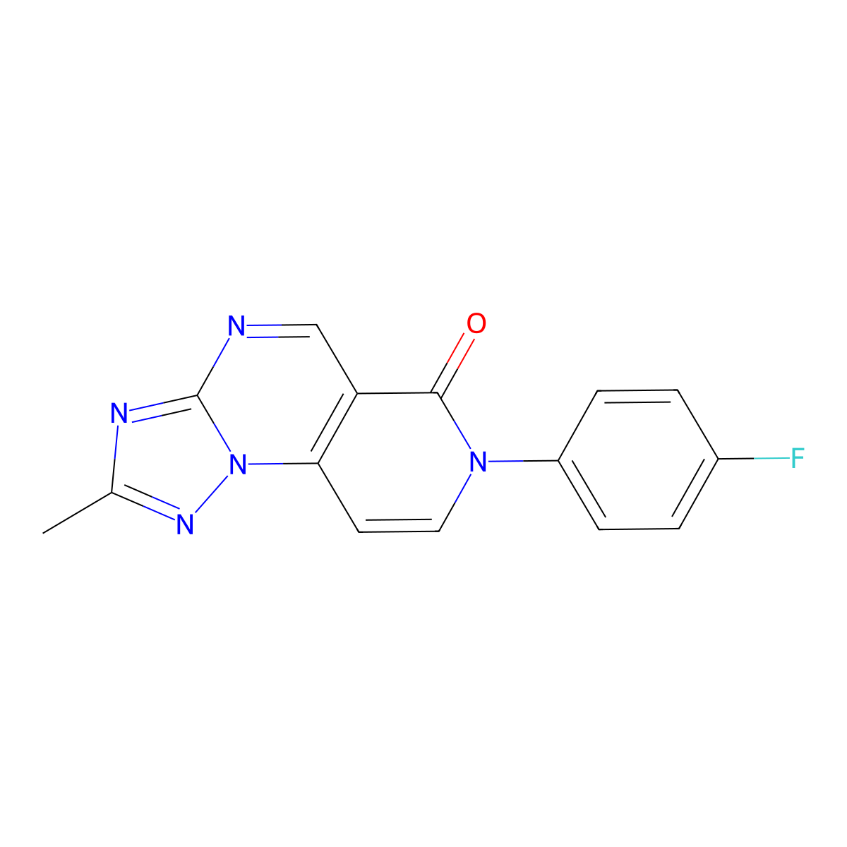 7-(4-fluorophenyl)-2-methylpyrido[3,4-e][1,2,4]triazolo[1,5-a]pyrimidin-6(7H)-one molecular structure, CAS 1158403-65-6