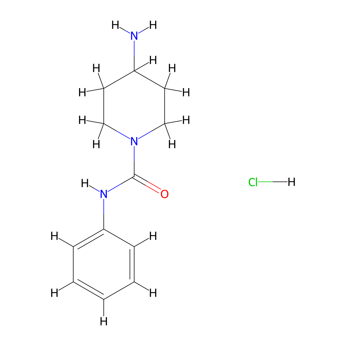 4-Amino-N-phenyl-1-piperidinecarboxamide hydrochloride molecular structure, CAS 1158404-10-4