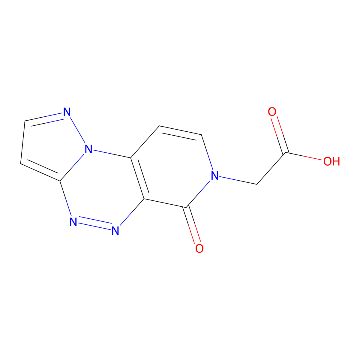 (6-oxopyrazolo[5,1-c]pyrido[4,3-e][1,2,4]triazin-7(6H)-yl)acetic acid molecular structure, CAS 1158405-49-2
