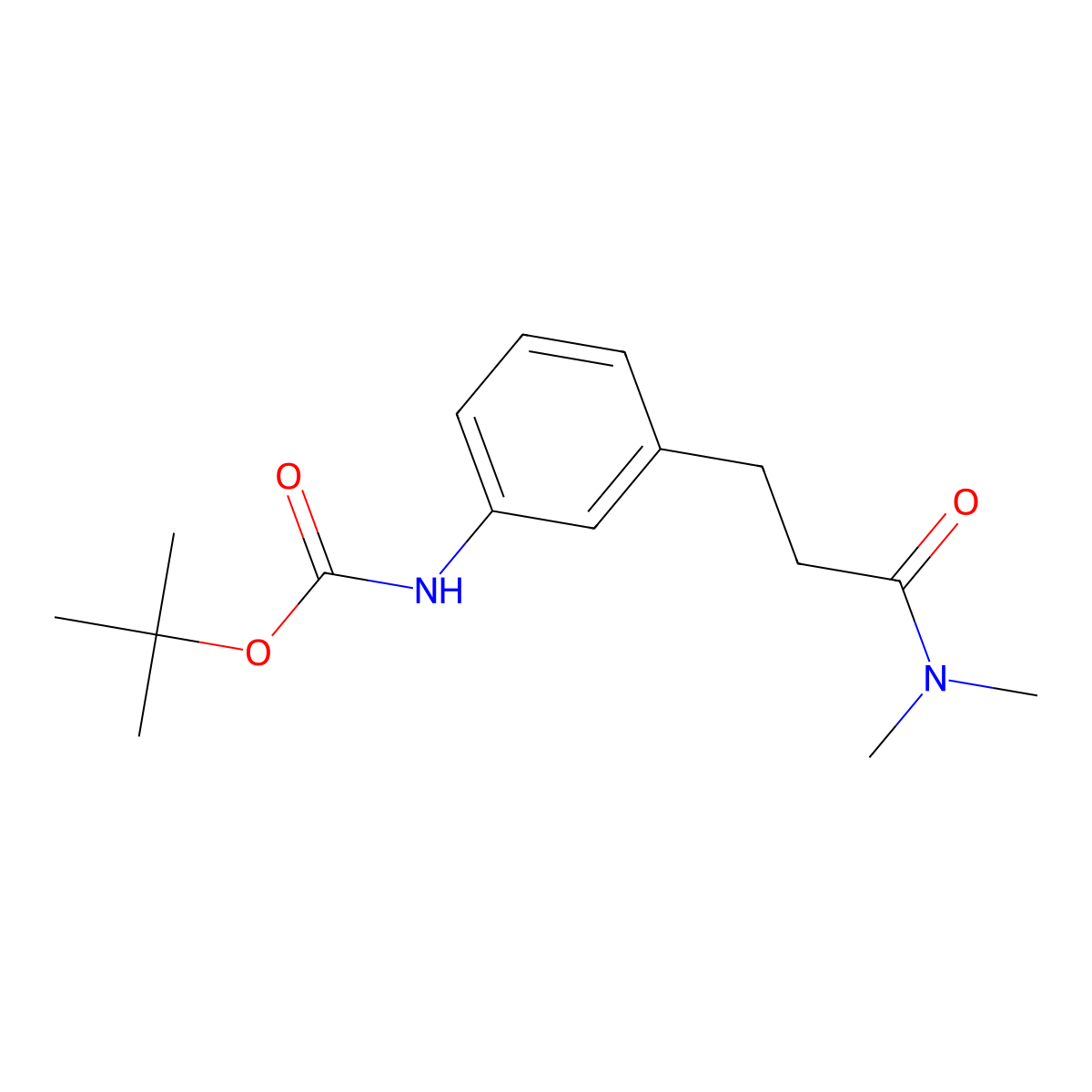 Tert-butyl {3-[3-(dimethylamino)-3-oxopropyl]phenyl}carbamate molecular structure, CAS 1158406-37-1