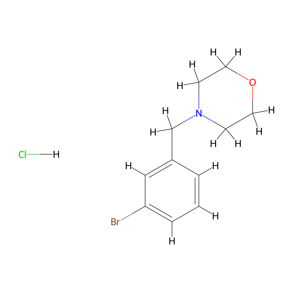 4-[(3-Bromophenyl)methyl]morpholine hydrochloride molecular structure, CAS 1158406-63-3