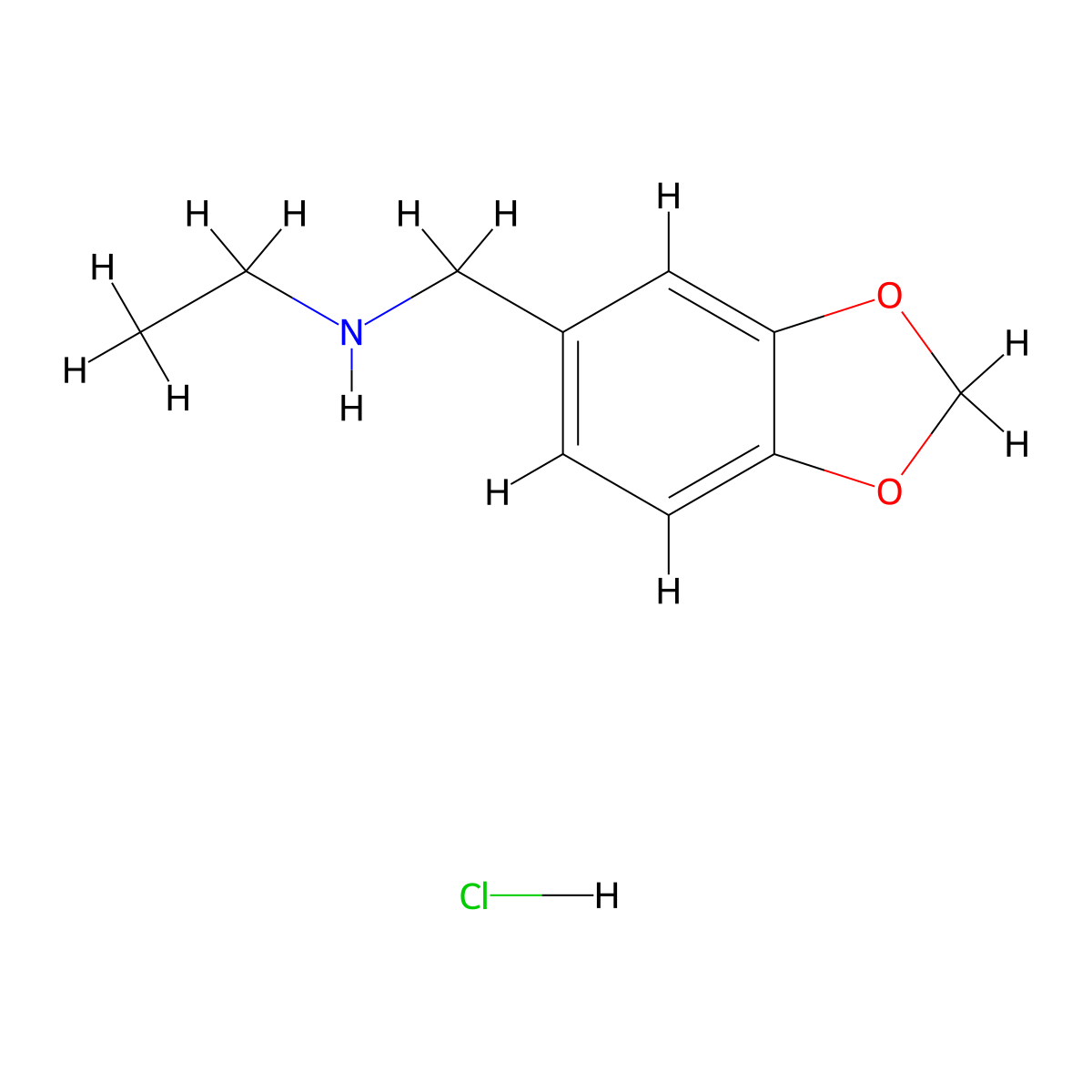 N-(Benzo[d][1,3]dioxol-5-ylmethyl)ethanamine hydrochloride molecular structure, CAS 1158409-86-9