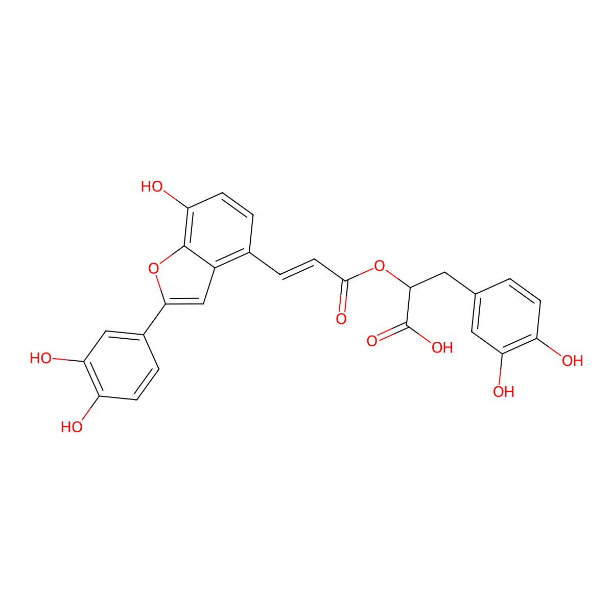 Salvianolic acid C molecular structure, CAS 115841-09-3