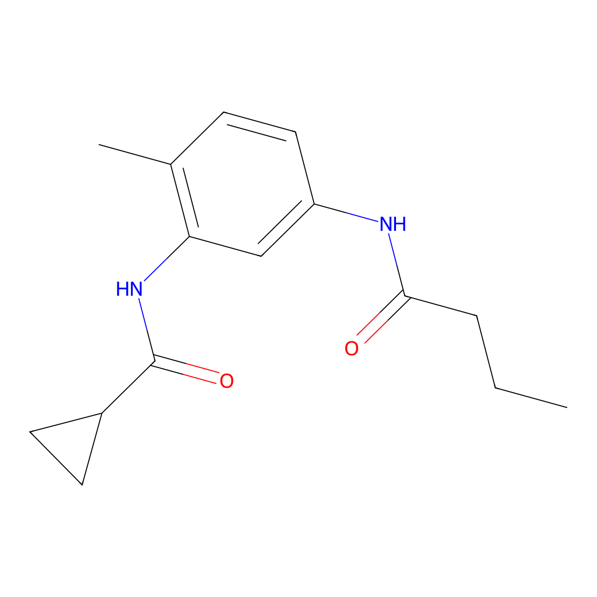 N-[5-(butyrylamino)-2-methylphenyl]cyclopropanecarboxamide molecular structure, CAS 1158410-55-9