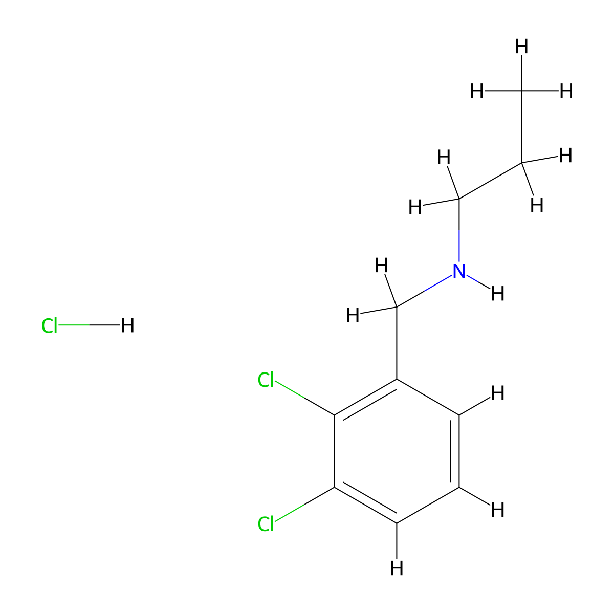 [(2,3-Dichlorophenyl)methyl](propyl)amine hydrochloride molecular structure, CAS 1158412-49-7