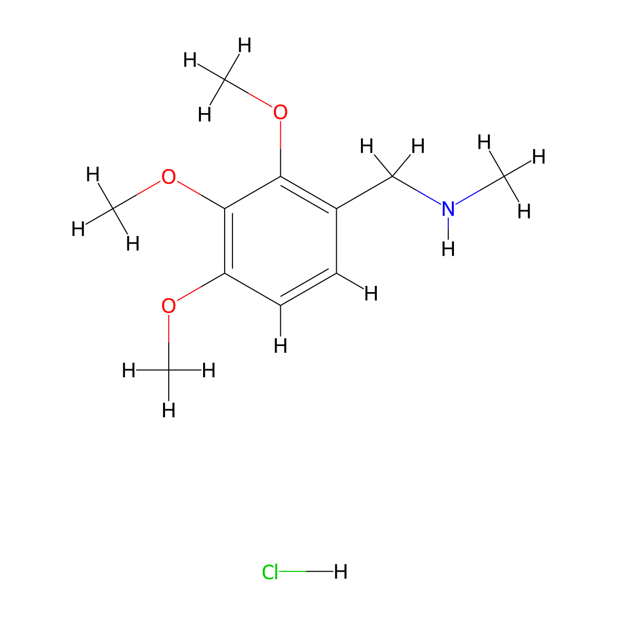 Methyl[(2,3,4-trimethoxyphenyl)methyl]aminehydrochloride molecular structure, CAS 1158412-57-7