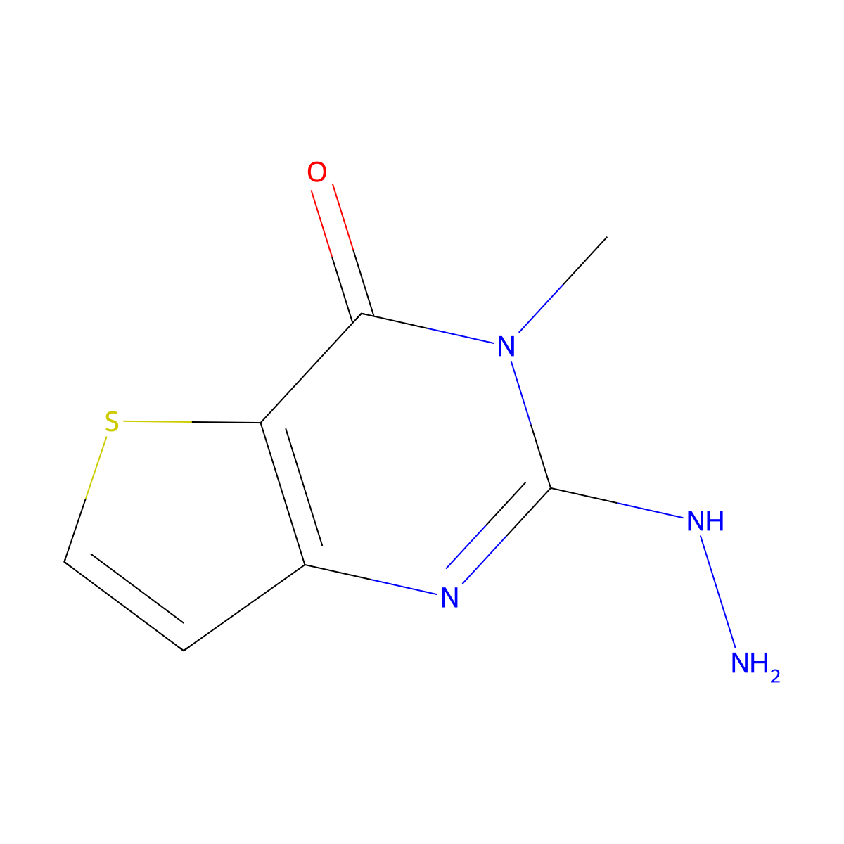 2-hydrazinyl-3-methylthieno[3,2-d]pyrimidin-4(3H)-one molecular structure, CAS 1158413-84-3