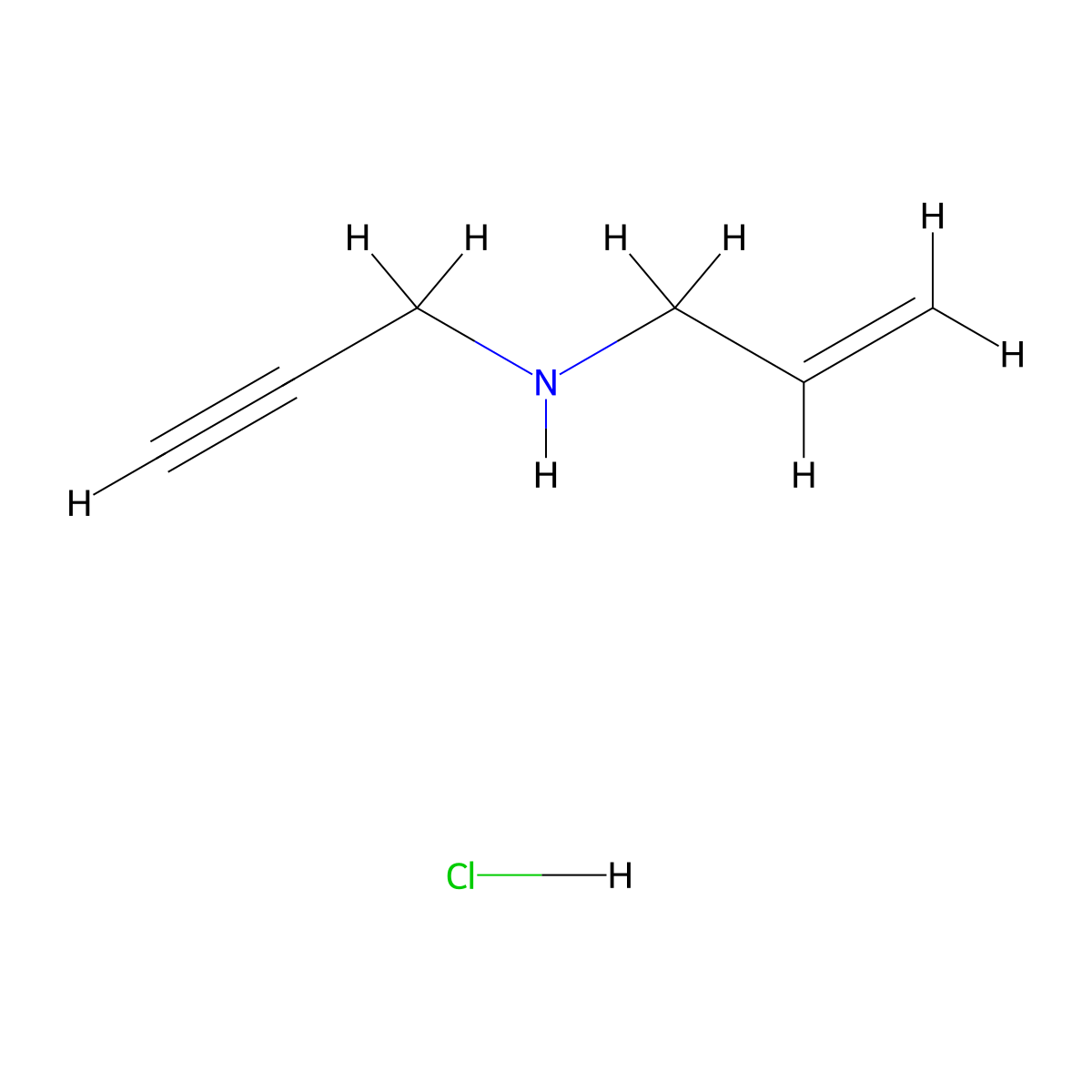 Allyl-prop-2-ynyl-amine hydrochloride molecular structure, CAS 1158414-22-2