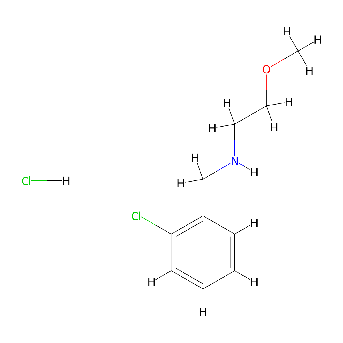 N-(2-Chlorobenzyl)-2-methoxyethanamine hydrochloride molecular structure, CAS 1158415-87-2