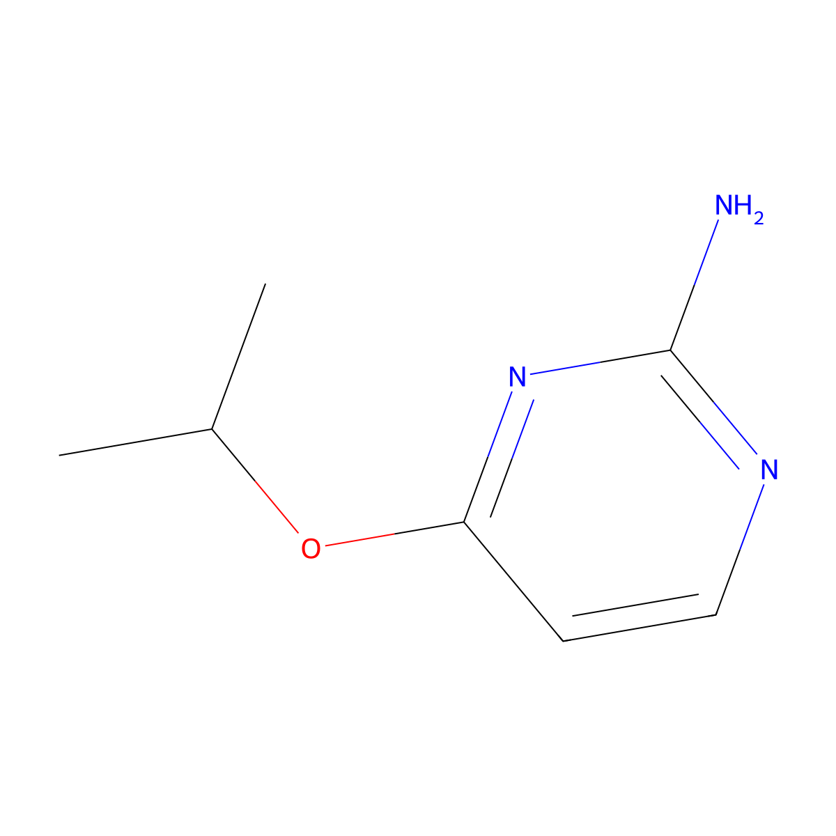 2-Pyrimidinamine, 4-(1-methylethoxy)- molecular structure, CAS 1158418-75-7