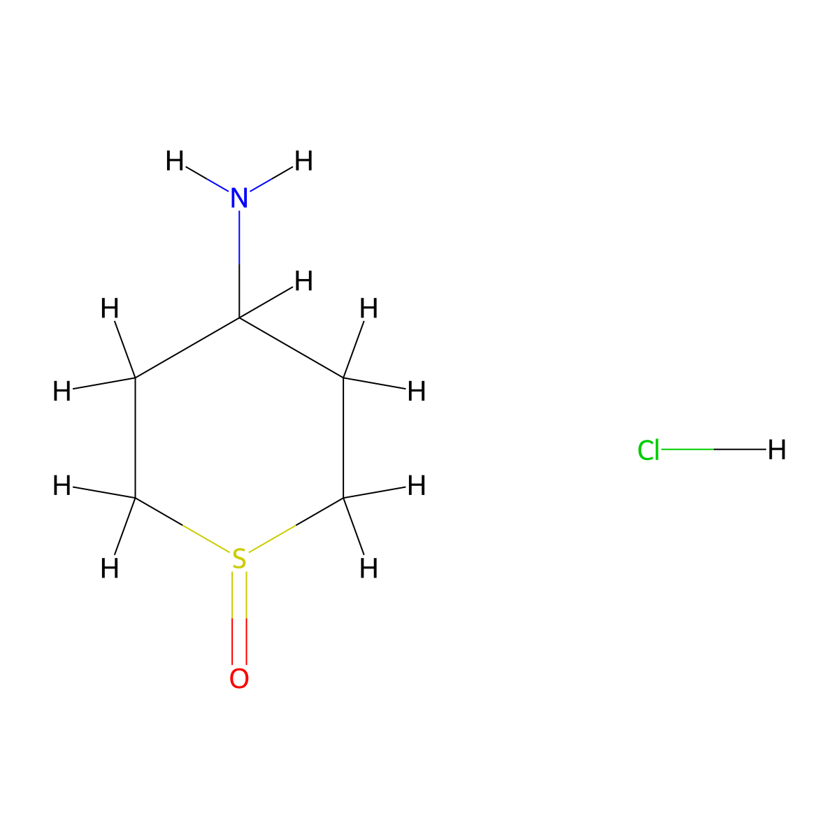 4-Amino-1lambda4-thian-1-one hydrochloride molecular structure, CAS 1158419-15-8