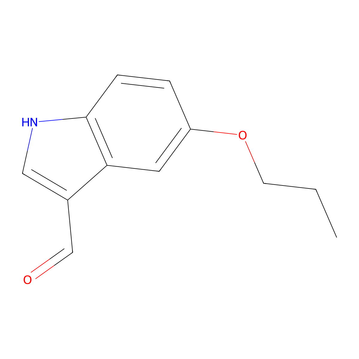 5-propoxy-1H-indole-3-carbaldehyde molecular structure, CAS 1158420-44-0