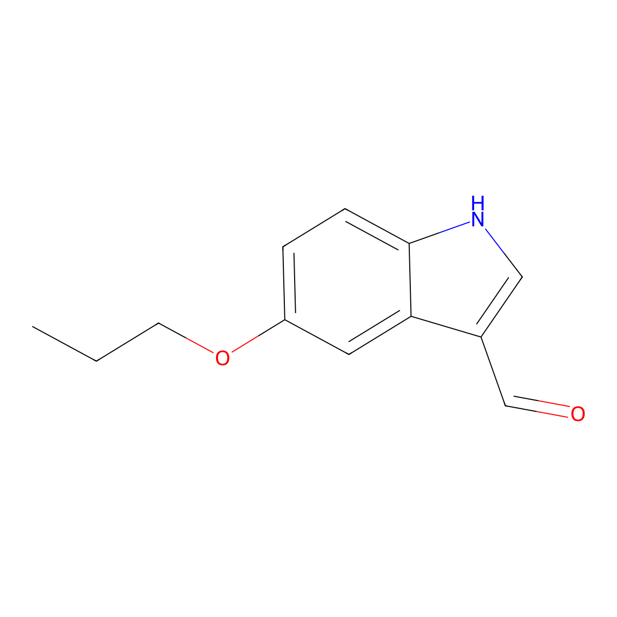 5-propoxy-1H-indole-3-carbaldehyde molecular structure, CAS 1158420-44-0